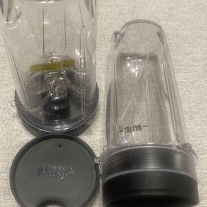 Ninja Kitchen System Pulse BL206Q BL207Q Blade Two 16 oz. Blender Cups Lids